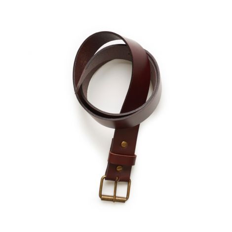 FRONT EXIT LEATHER BELT -S-Brown