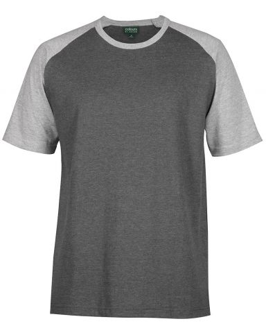 C OF C TWO TONE TEE-2XS-Charcoal Marle/13% Marle