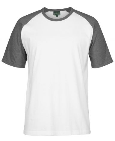 C OF C TWO TONE TEE-2XS-White/Grey Marle