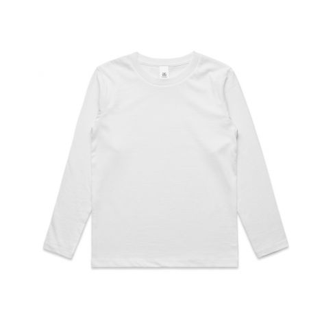  YOUTH L/S TEE-8-white