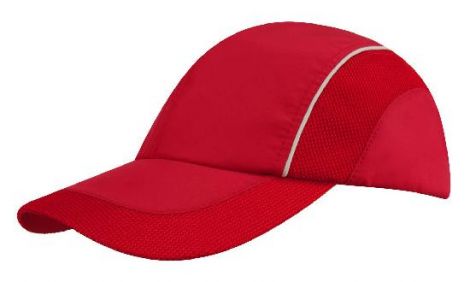 Spring Woven Fabric with Mesh to Side Panels and Peak-red