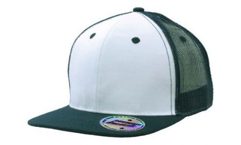Premium American Twill with Snap Back Pro Sticker-White/Navy