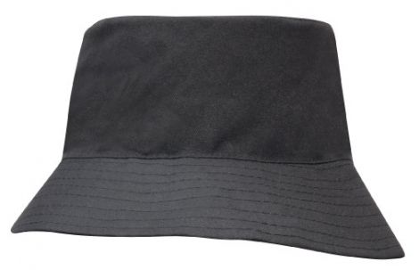 Breathable Poly Twill Infants Bucket Hat-black