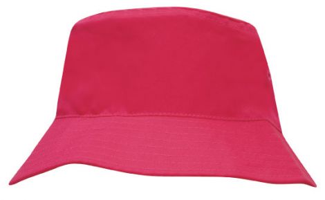 Breathable Poly Twill Infants Bucket Hat-Hot Pink