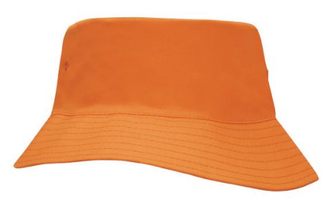 Breathable Poly Twill Infants Bucket Hat-orange