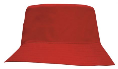 Breathable Poly Twill Infants Bucket Hat-red