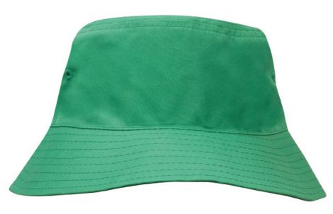 Breathable Poly Twill Childs Bucket Hat-emerald 