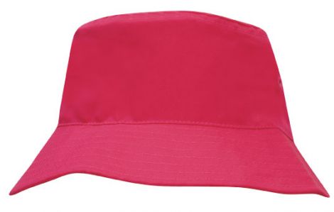 Breathable Poly Twill Childs Bucket Hat-Hot Pink