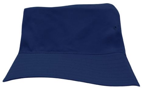 Breathable Poly Twill Childs Bucket Hat-navy