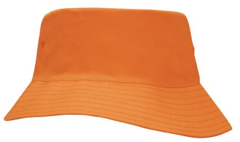 Breathable Poly Twill Childs Bucket Hat-orange
