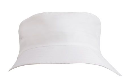Breathable Poly Twill Childs Bucket Hat-white
