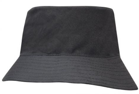 Breathable Poly Twill Childs Bucket Hat2-black