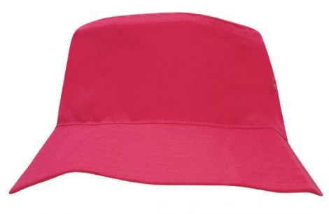 Breathable Poly Twill Childs Bucket Hat2-hot pink