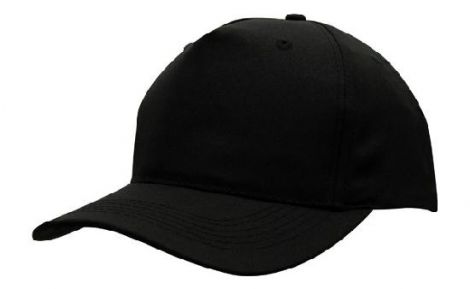 Breathable Poly Twill Cap2-black
