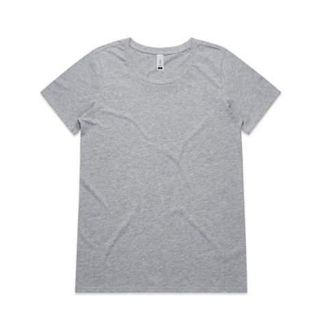 WO'S SHALLOW SCOOP TEE-S-grey marle