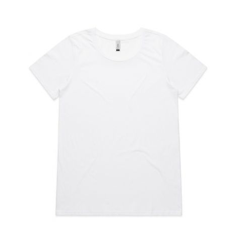 WO'S SHALLOW SCOOP TEE-S-white
