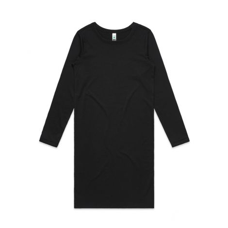 WO'S MIKA ORGANIC L/S DRESS-XS-black