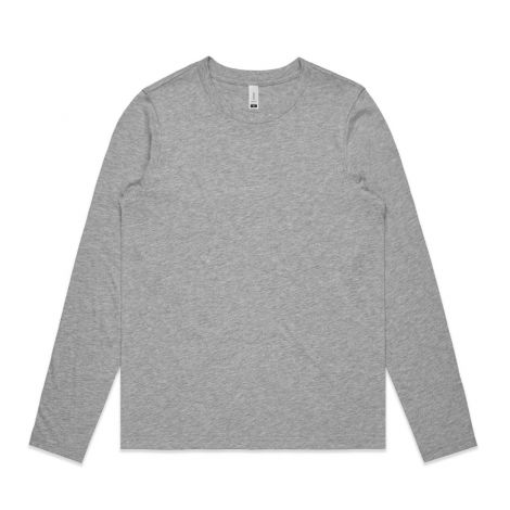 WO'S CHELSEA L/S TEE-XS-grey marle