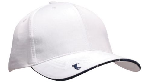 Sports Ripstop with Peak Embroidery-white