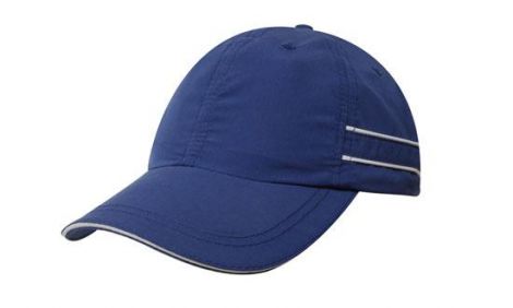 Microfibre Sports Cap with Piping and Sandwich-Royal/White