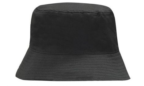 Breathable Poly Twill Bucket Hat-M/L (58CM)-black