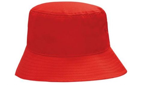 Breathable Poly Twill Bucket Hat-M/L (58CM)-red