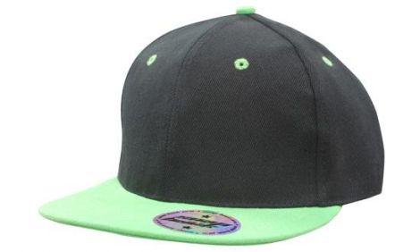 Premium American Twill with Snap Back Pro Styling2-Black/Bright Green