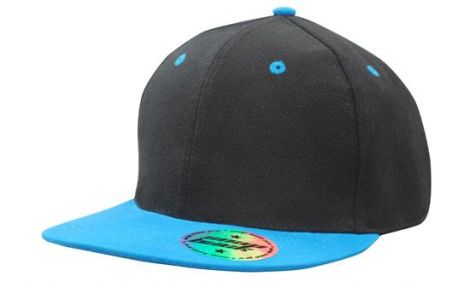 Premium American Twill with Snap Back Pro Styling2-Black/Cyan