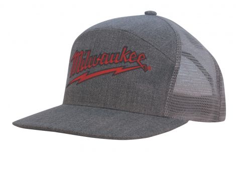 Premium American Twill A Frame Cap with Mesh Back2-grey marle