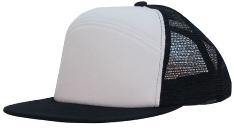 Foam Front A Frame Cap with Mesh Back-white black