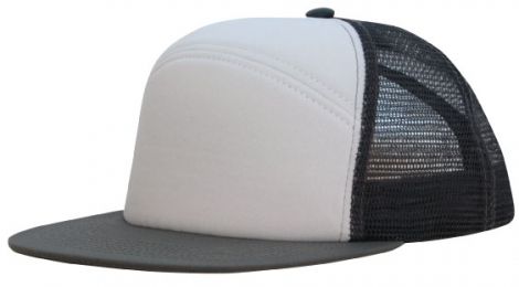 Foam Front A Frame Cap with Mesh Back-White/Charcoal