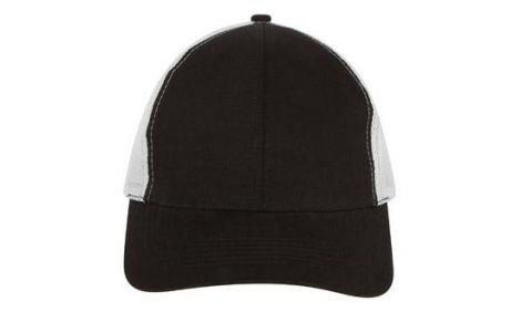 Brushed Cotton with Mesh Back-black/Charcoal