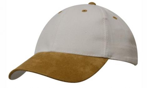 Brushed Heavy Cotton with Suede Peak-natural/tan