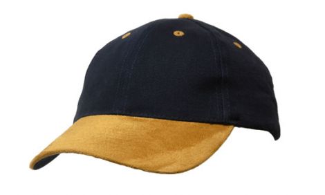 Brushed Heavy Cotton with Suede Peak-navy/tan