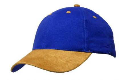 Brushed Heavy Cotton with Suede Peak-royal/tan