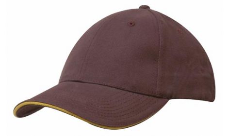 Brushed Heavy Cotton with Sandwich Trim-maroon/gold