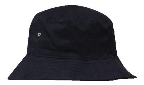 Brushed Sports Twill Bucket Hat-L/XL (61CM)-navy