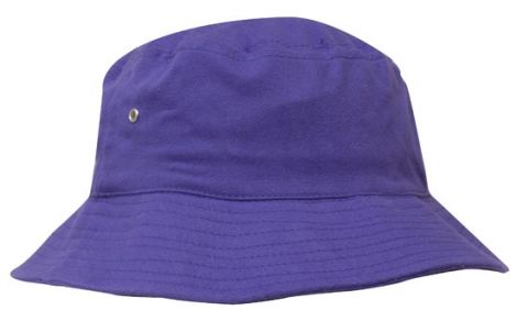 Brushed Sports Twill Bucket Hat-L/XL (61CM)-purple