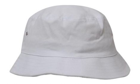 Brushed Sports Twill Bucket Hat-L/XL (61CM)-white