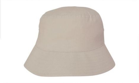 Brushed Sports Twill Bucket Hat-L/XL (61CM)-Stone