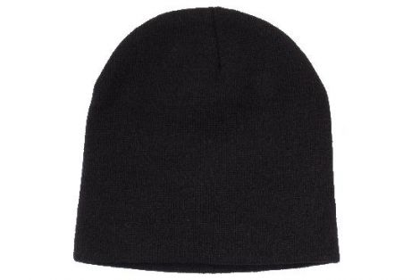 Rolled Down Acrylic Beanie - Toque-black