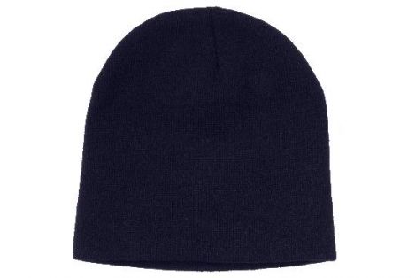 Rolled Down Acrylic Beanie - Toque-navy