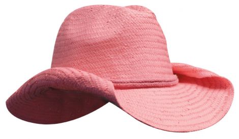 Ladies Cowboy Straw-Hot Pink