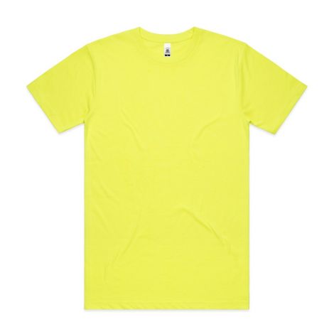 MENS BLOCK TEE (SAFETY COLOURS)-S-safety yellow