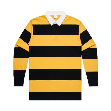 MENS RUGBY STRIPE-S-yellow/black