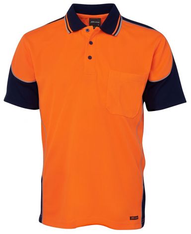 HI VIS CONTRAST PIPING POLO