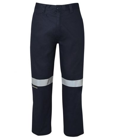 MERCERISED WORK TROUSER WITH REFLECTIVE TAPE-67R-navy