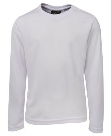 L/S POLY TEE KIDS & ADULTS-S-white