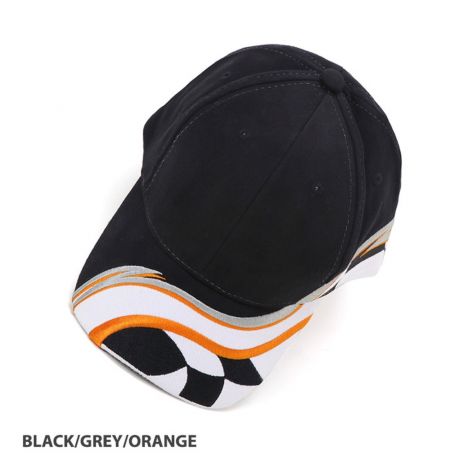 AH522 Raceway Cap-Black/Orange