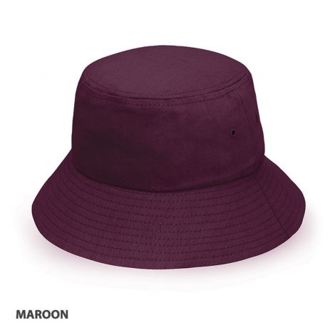 AH715 HBC Bucket Hat-Maroon-S/S